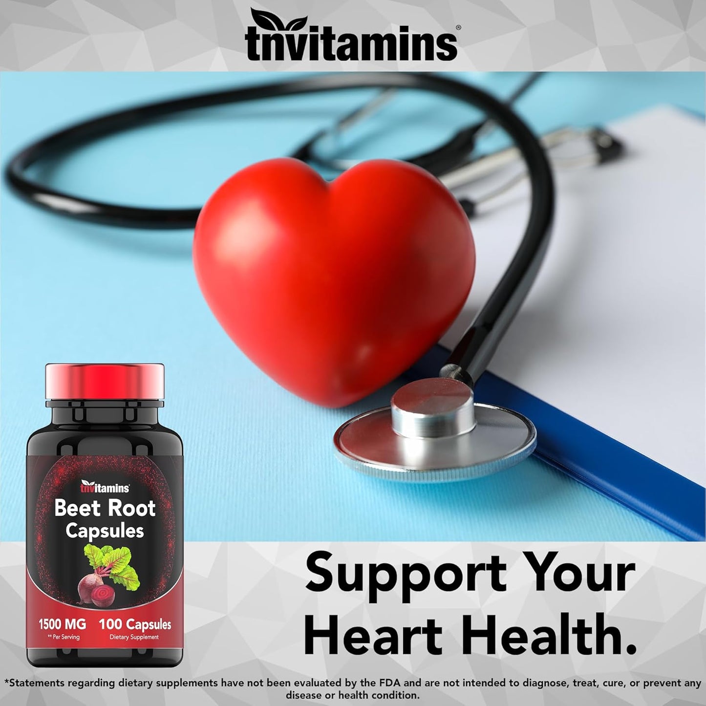 Beetroot Capsules 1500 mg – 100 Capsules | TNVitamins - görsel 5
