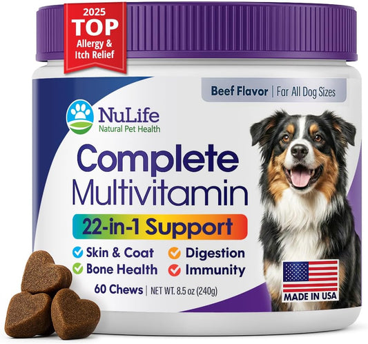 NuLife Natural Pet Health Dog Multivitamin – Green Lipped Mussel: A natural source of glucosamine, chondroitin, – Image 1