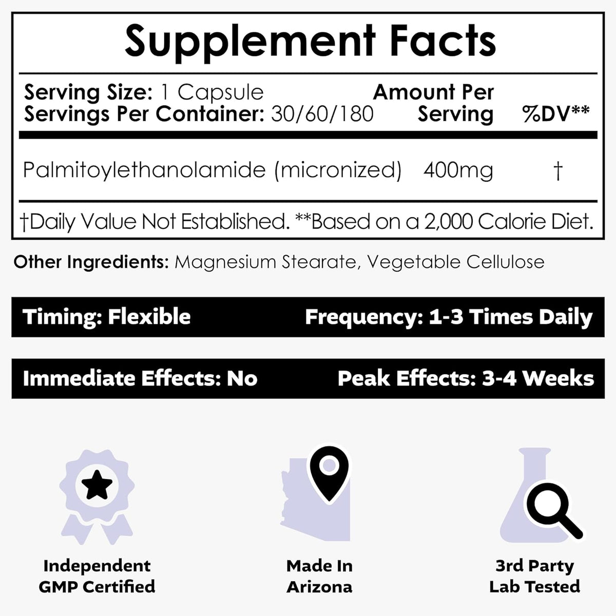 Nootropics Depot Palmitoylethanolamide (PEA) – Natural Discomfort Relief: Offers a natural alternative to NSAIDs, – Image 2