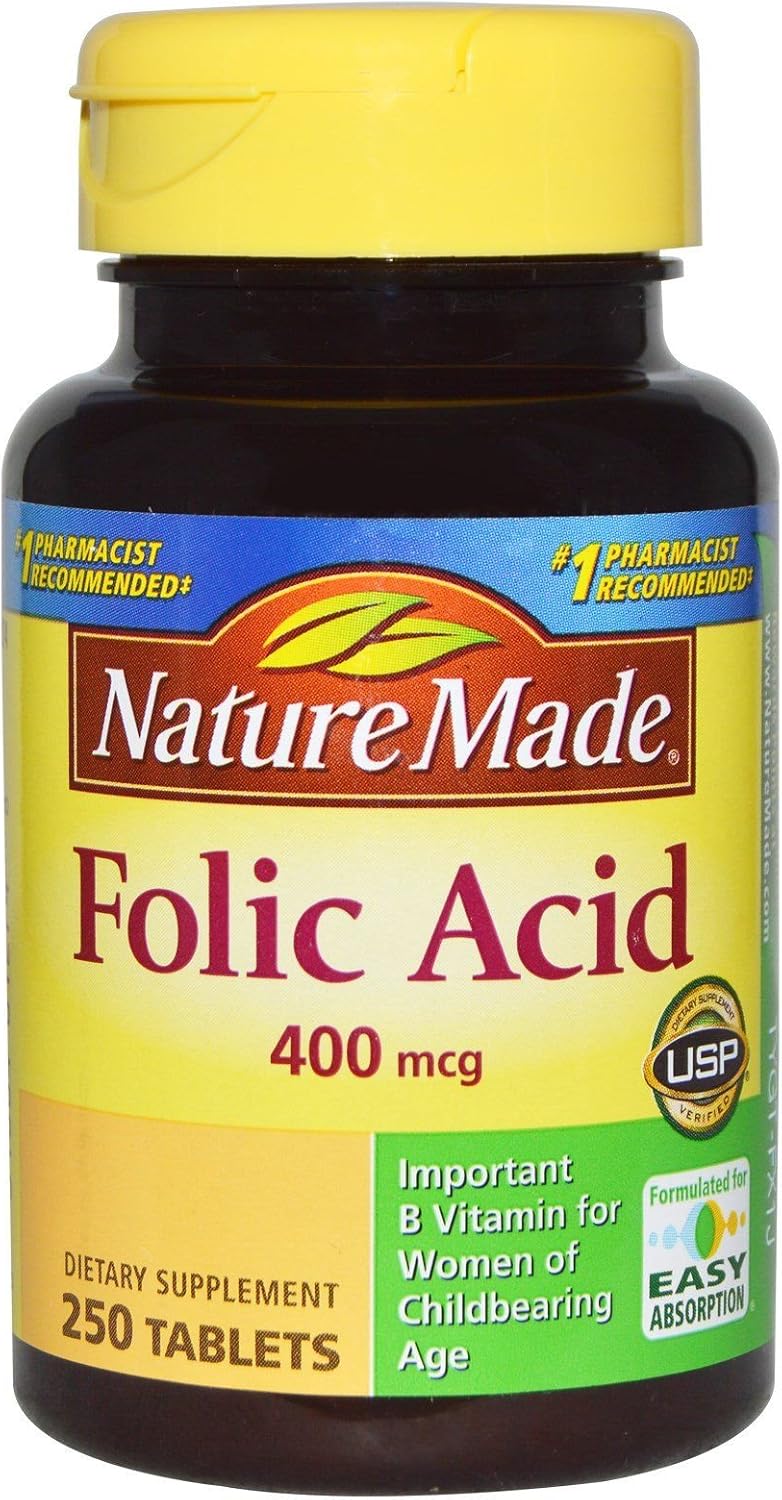 Nature Made Folic Acid Tablets, 400 mcg, 250 Count (Pack of 2) - görsel 4