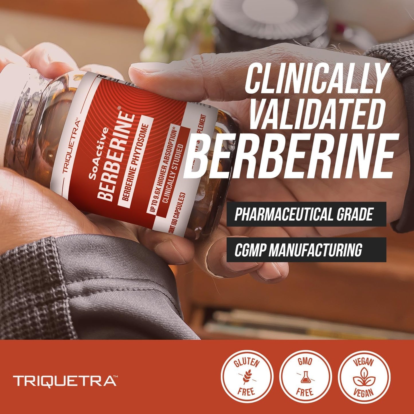 SoActive Berberine 550mg – Optimised Phytosome for Enhanced Absorption | Supports Metabolism & AMPK Activation | Non-GM, Soy-Free | 60 Capsules - görsel 9