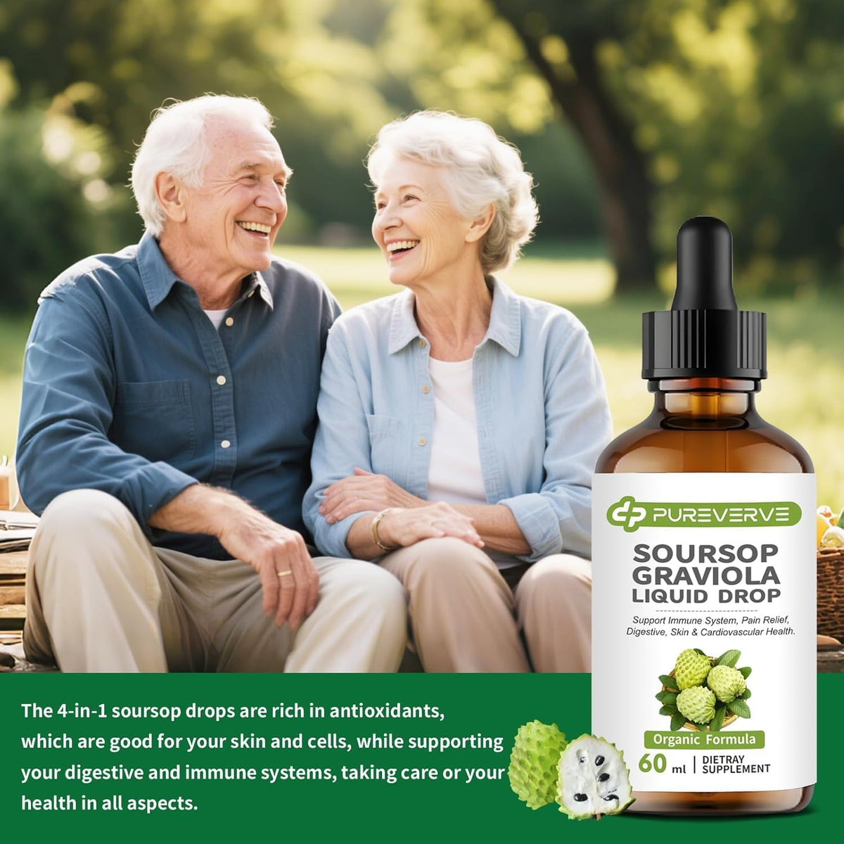 Soursop Graviola Liquid Drop for Cell – Digestive and Gut Health – Dandelion and gentian bitters stimulate – Image 6