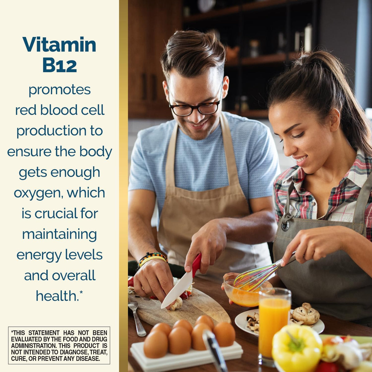 Nature's Wonder Vitamin B12 1000 mcg – Aids in red blood cell production for optimal oxygen transport* – Image 2