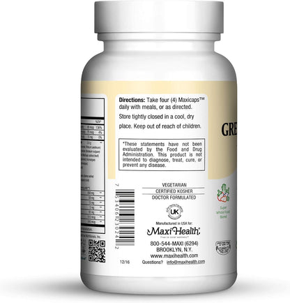 Maxi Health Super Greens – Wholefood Blend for Energy & Immune Support – 240 Vegan Capsules