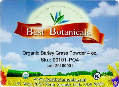 Best Botanicals Organic Barley Grass Powder, 113g