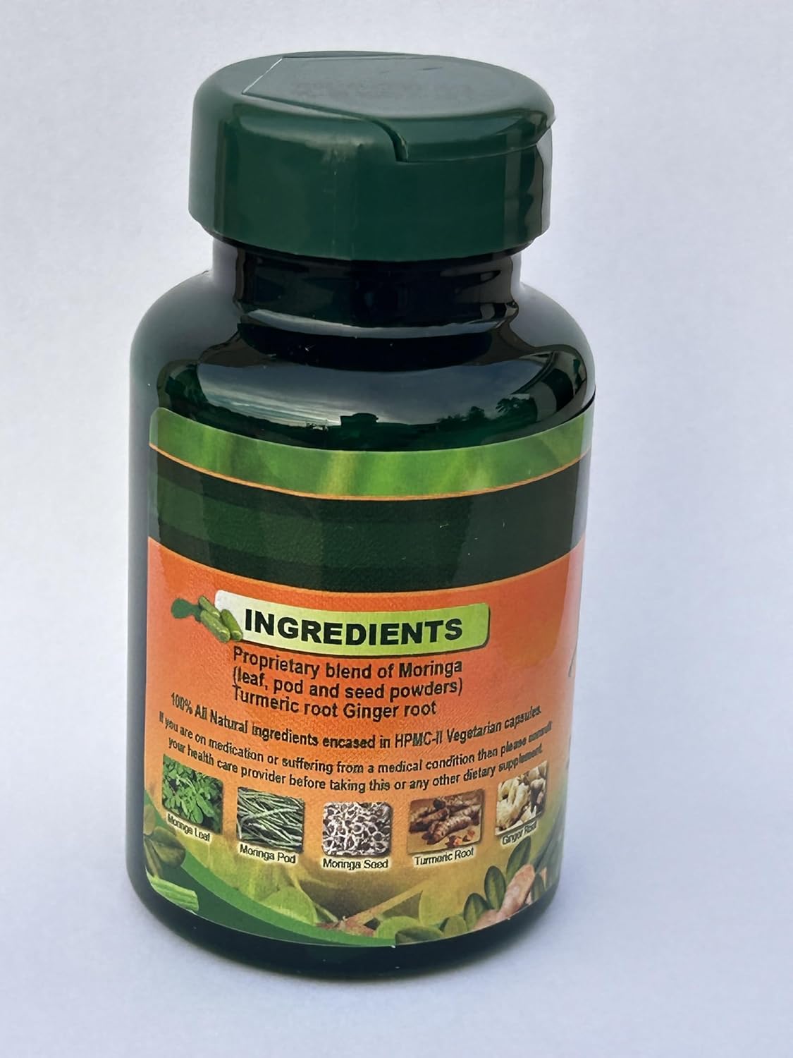 Jamaican Moringa Capsules – with Turmeric & Ginger – 90 Capsules, 500mg – Natural Herbal Supplement - görsel 2