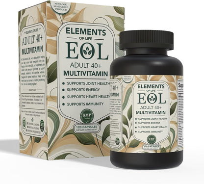 40 Plus Multivitamin for Women's & Men with – Support healthy energy levels — B vitamins and CoQ10 play important – Image 1