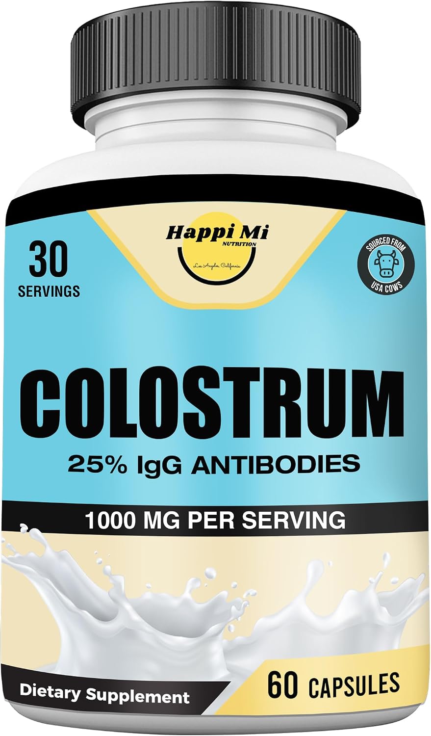 Happi Mi Nutrition Colostrum Capsules 1000mg - Immune Support & Gut Health, 60 Capsules - görsel 1