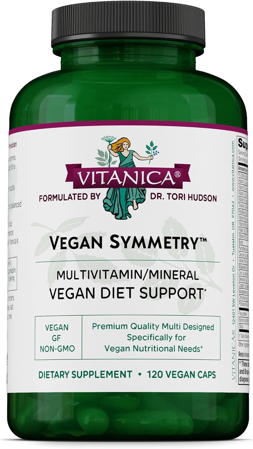 Vitanica Vegan Symmetry – Non-GM Vegan Multivitamin for Women, Iron Free, 120 Capsules - görsel 8