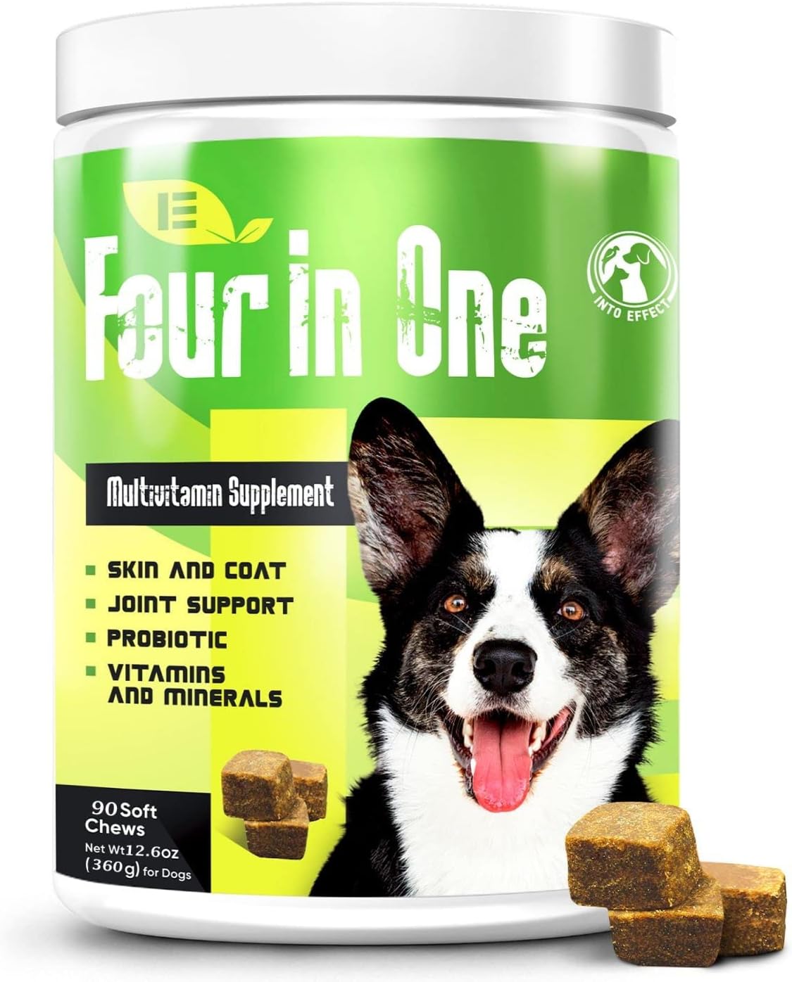 IE 4-in-1 Dog Multivitamins with Joint Support, Immune Health, Skin & Heart Health – 90 Soft Chews - görsel 1