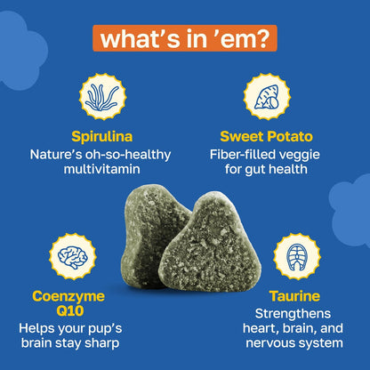 Happy Paws Cognitive Taurine Supplement for – Antioxidant support: CoQ10 and spirulina are rich in antioxidants – Image 3