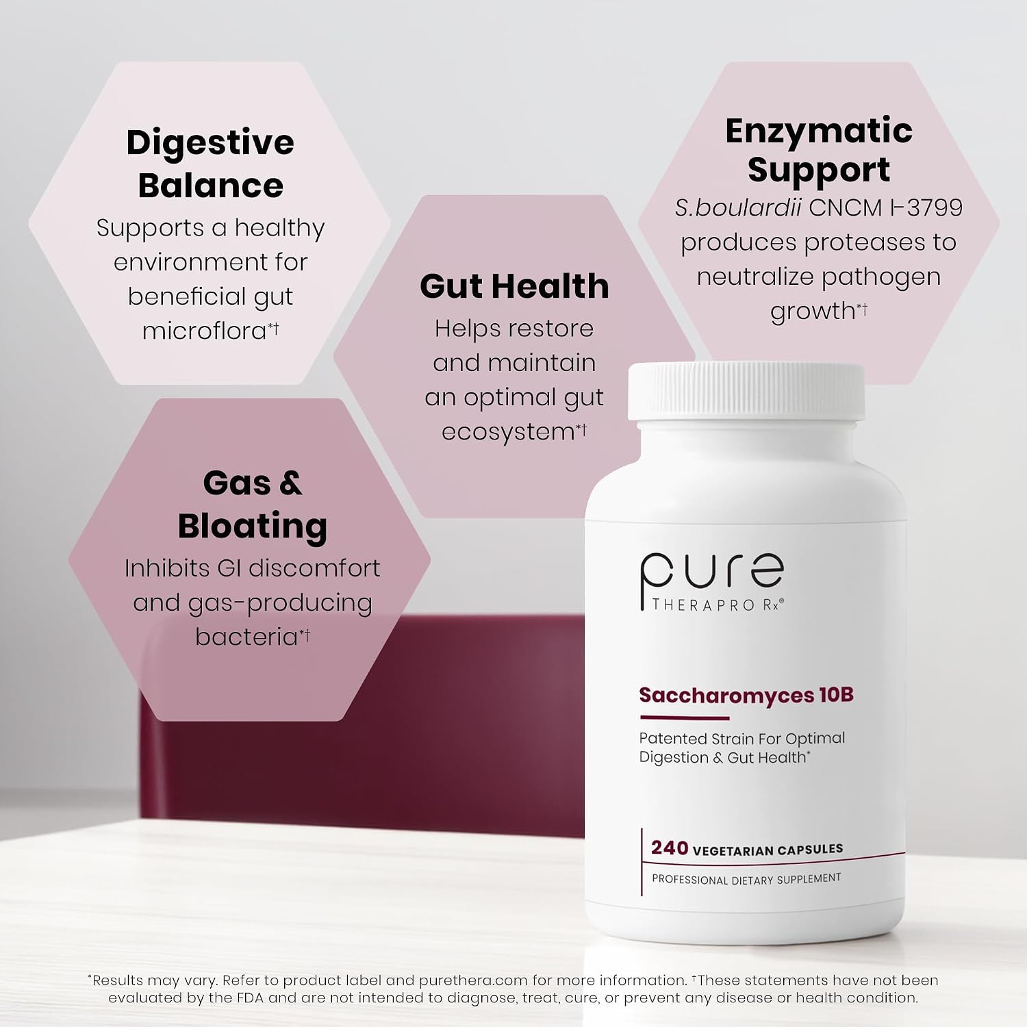 Pure Therapro Rx Saccharomyces Boulardii Probiotic – 10 Billion CFU, 240 Capsules - görsel 4
