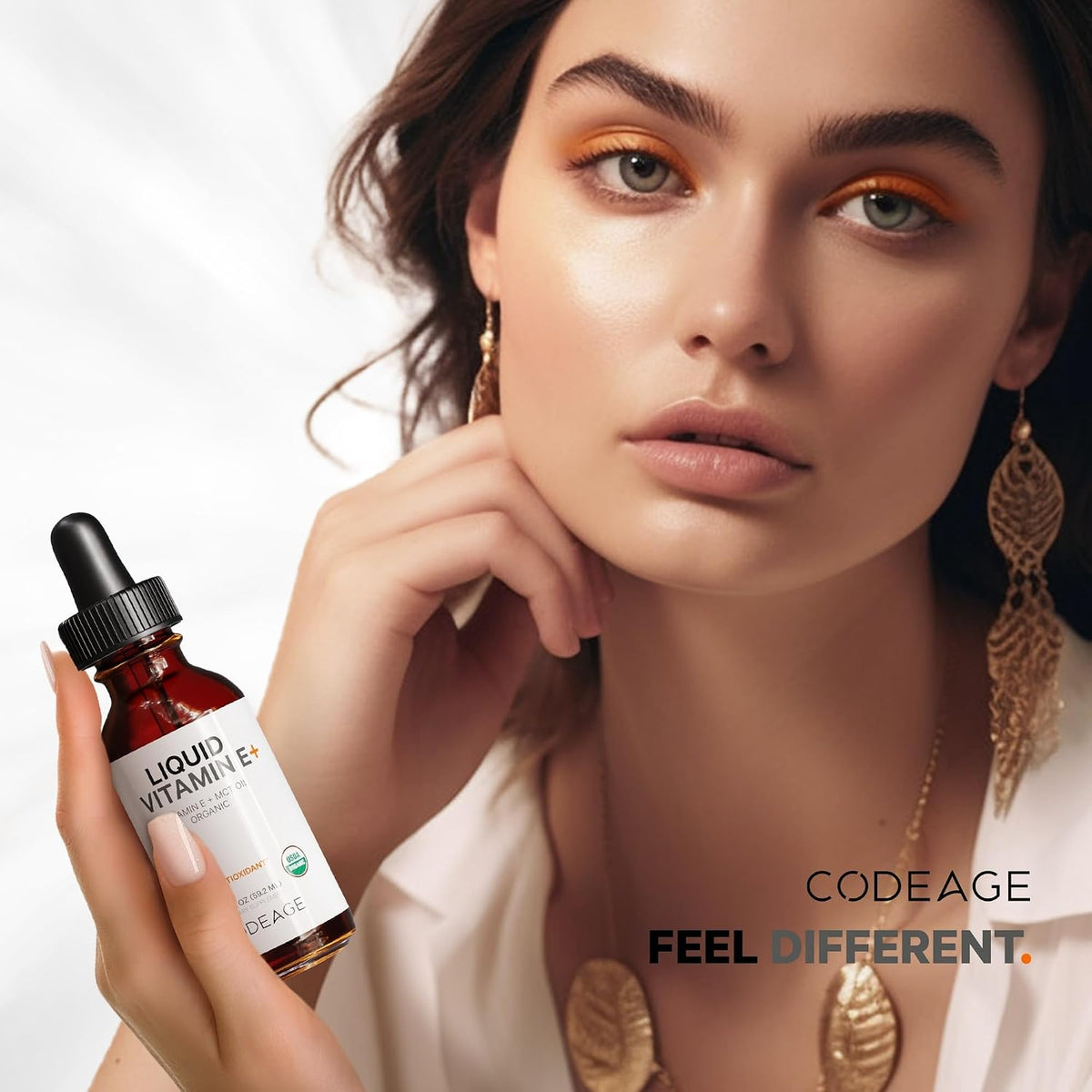 Codeage Liquid Vitamin E+ - USDA-Certified Organic Vitamin E - 2-Month Supply - D-Alpha Tocopherol Acetate, Organic MCT Oil, – Image 7