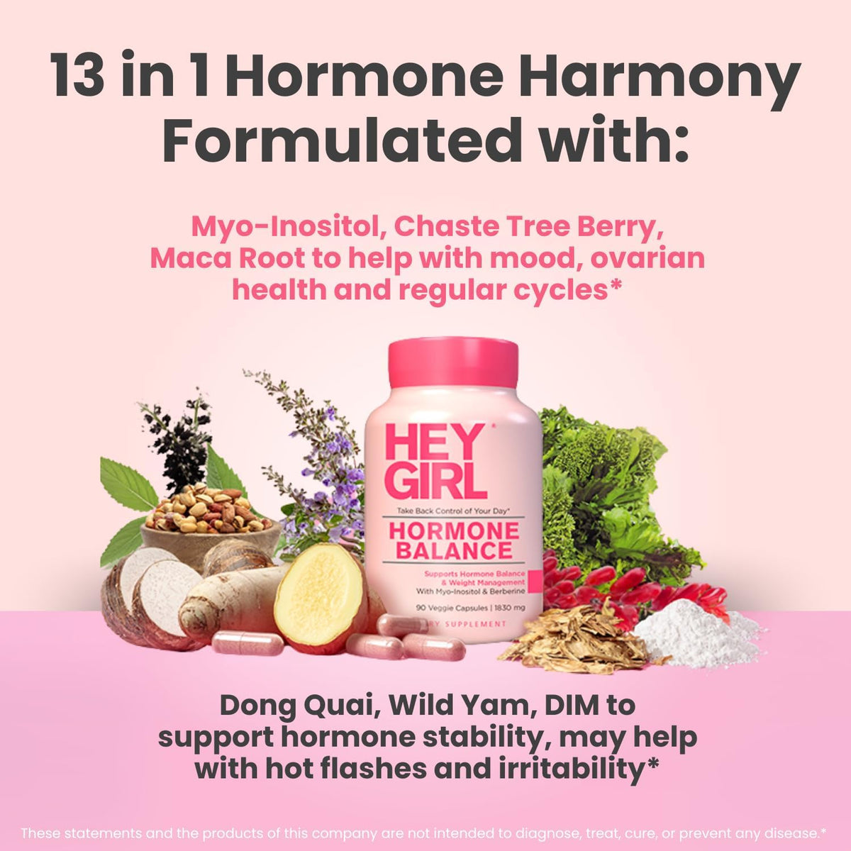 Hey Girl Hormone Balance for Women's - DIM, – Maca Root – An adaptogenic herb traditionally used to boost energy, – Image 4