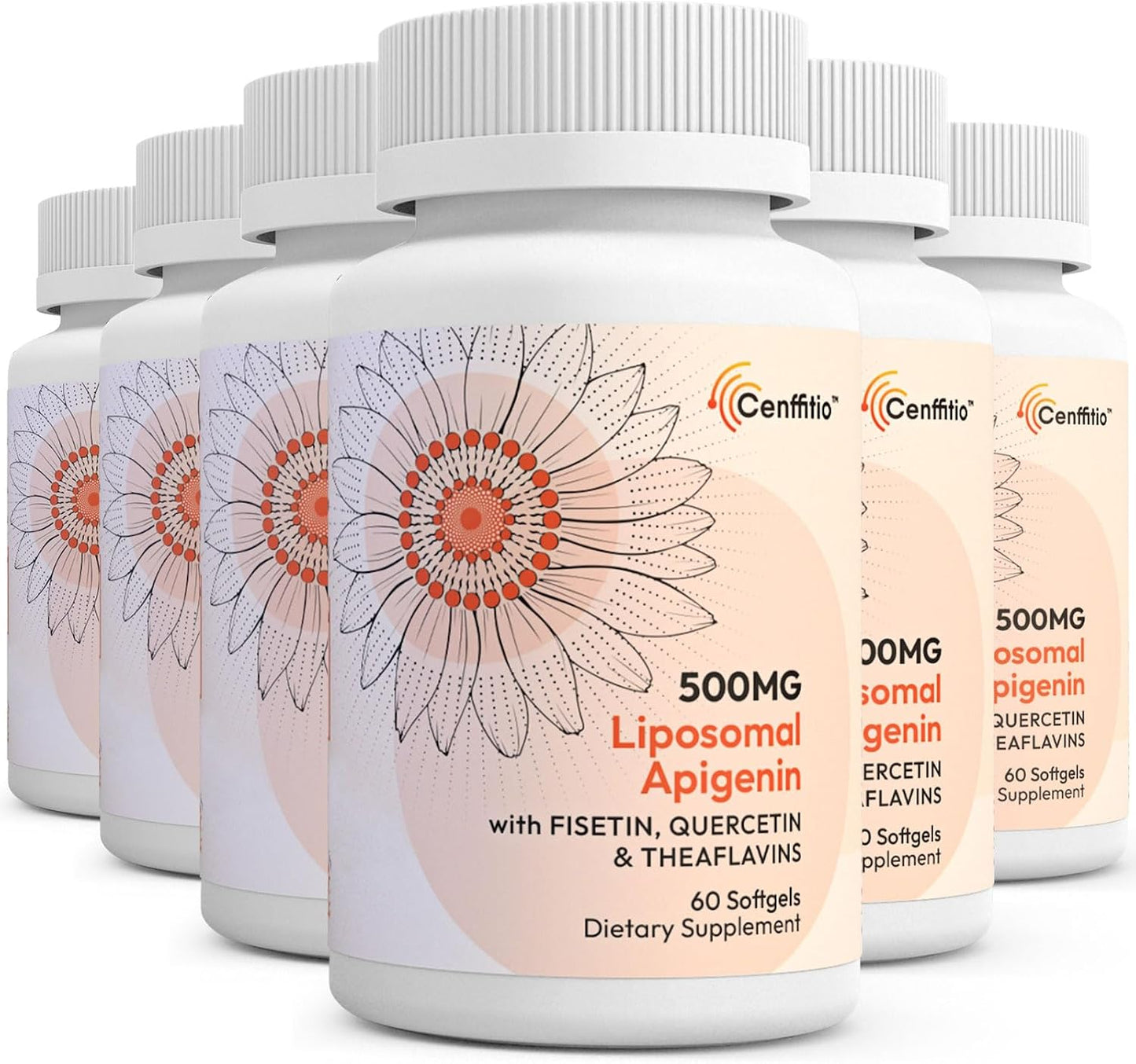 Cenffitio Liposomal Apigenin 500mg - with Fisetin, Quercetin & Theaflavins - 60 Softgels - görsel 8