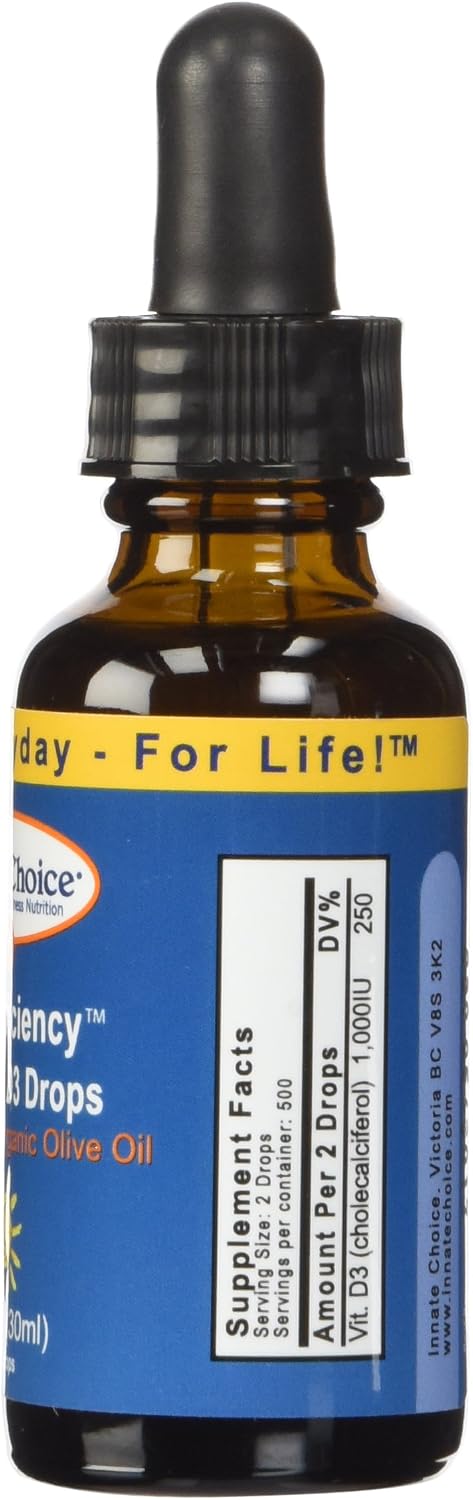 Innate Choice D Sufficiency Liquid Vitamin D3, 30 mL (500 IU per Drop) - görsel 2