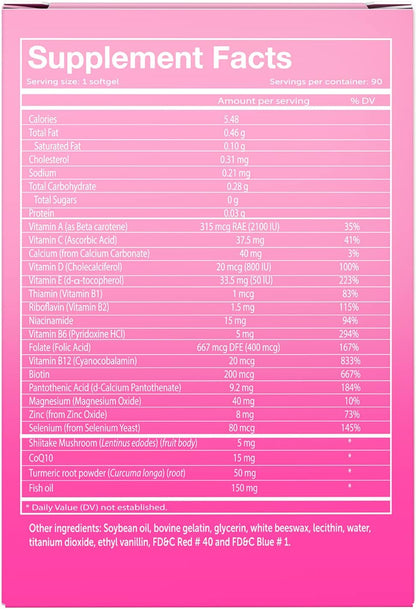 Vivioptal Women Multivitamin with CoQ10 & Omega-3, 90 Capsules, German Formula