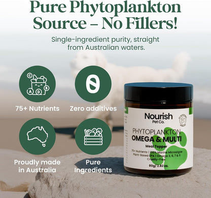 Nourish Pet Co. Phytoplankton Omega & – Immune System Balance: A blend of micronutrients and antioxidants – Image 3