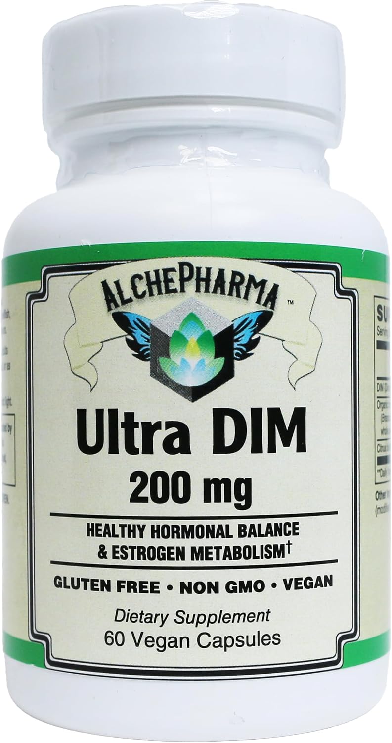 AlchePharma Ultra DIM 200mg – Hormone Balance Supplement with Broccoli Extract, Vegan Capsules - görsel 2