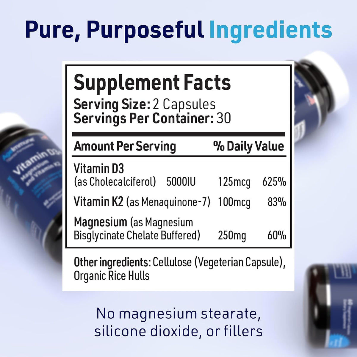 AgeImmune Brilliant D3+ Complex: 5000 IU – Immune Health: Vitamin D3 is well-recognised for supporting normal – Image 2