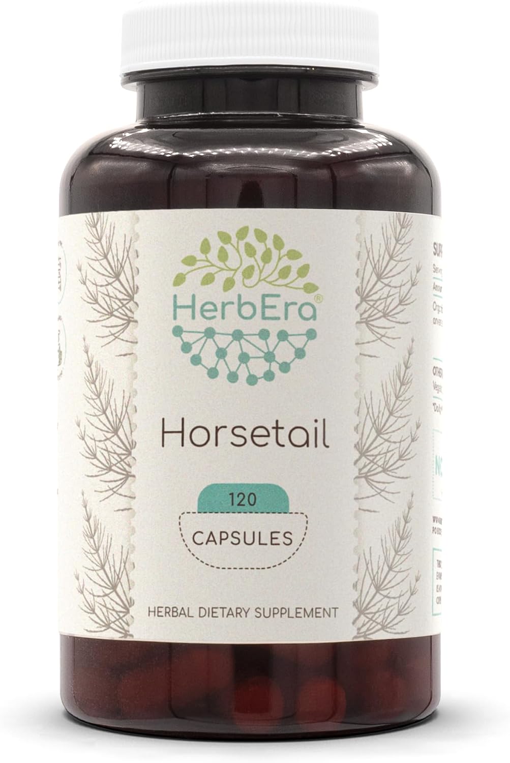 HerbEra Horsetail 120 Capsules, 1000 mg – Dried Herb Supplement - görsel 1