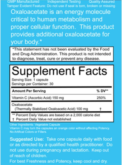 Benagene Oxaloacetate Supplement – Supports Cellular Energy, Healthy Metabolism & Body Regulation – Thermally Stabilised with Vitamin C – Non-GM & Vegan – Once Daily (90 Servings)