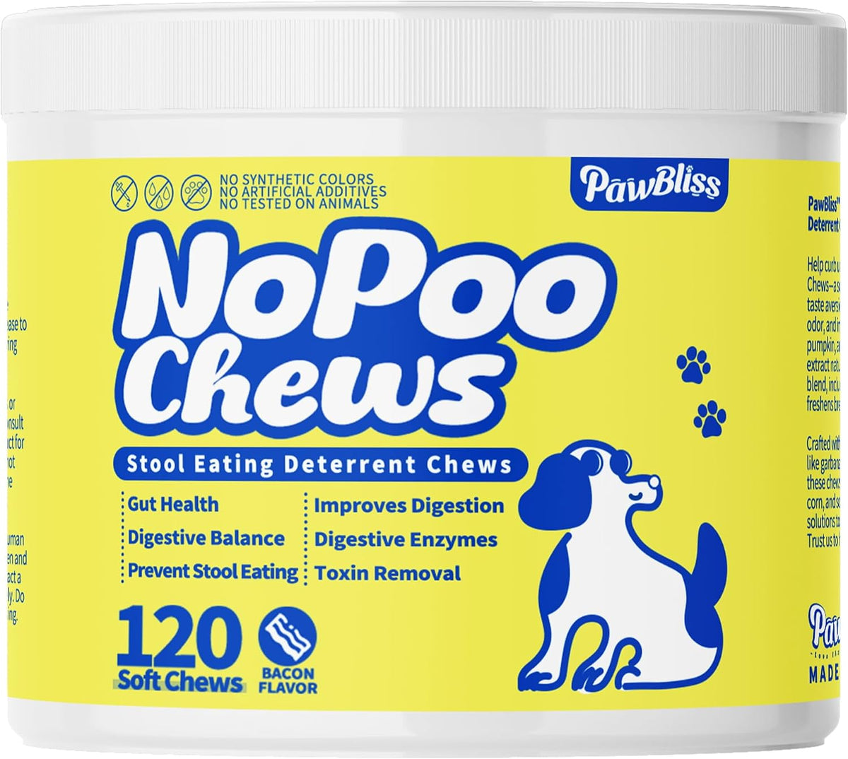 No Poo Chews for Dogs – Stop Stool Eating – Coprophagia Deterrent: Natural capsicum extract alters the taste of – Image 1