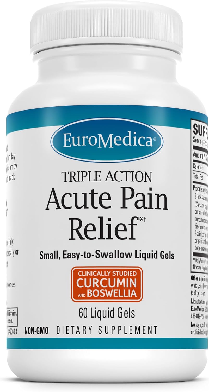 Euromedica Triple Action - Curcumin & Boswellia Supplement - 60 Softgels - görsel 1