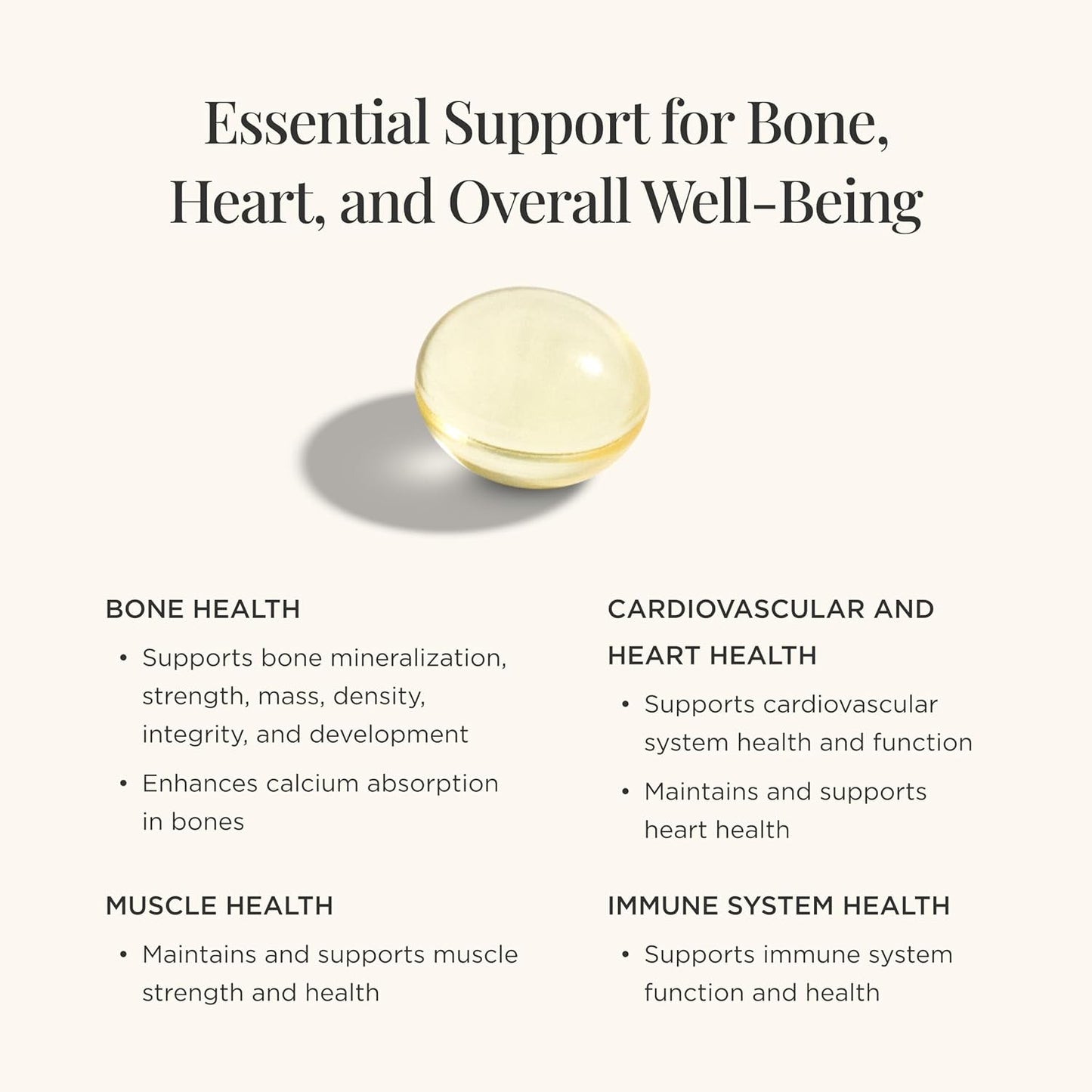 JSHealth Vitamin D3 1000IU Supplement - Vegan Vitamin D3 for Bone, Heart & Immune Support (60 Tablets) - görsel 3