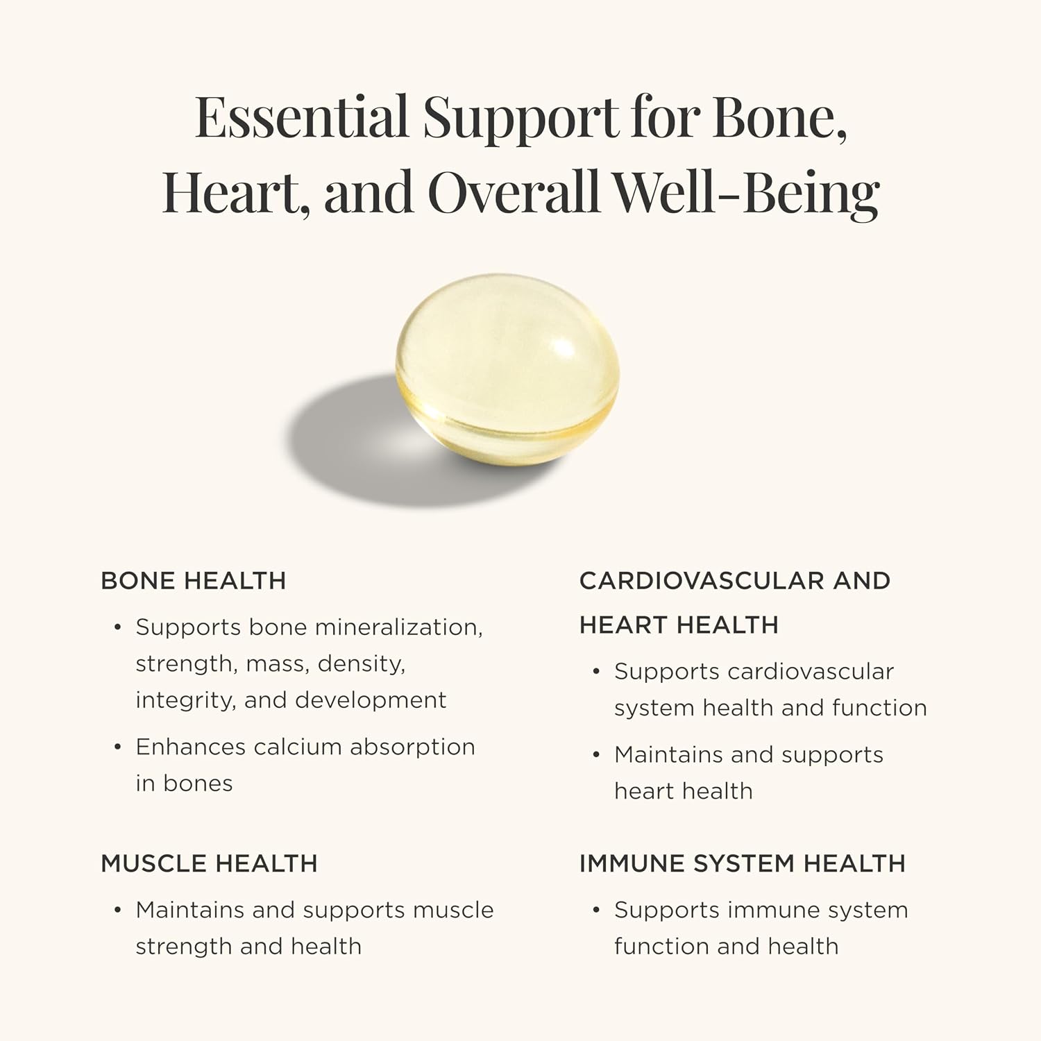 JSHealth Vitamin D3 1000IU Supplement - Vegan Vitamin D3 for Bone, Heart & Immune Support (60 Tablets) - görsel 3
