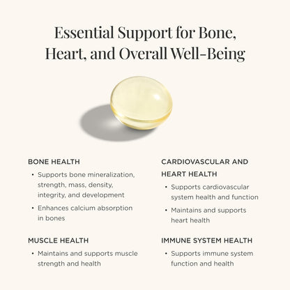 JSHealth Vitamin D3 1000IU Supplement - Vegan Vitamin D3 for Bone, Heart & Immune Support (60 Tablets)