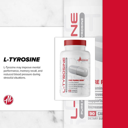 Metabolic Nutrition L-Tyrosine - 500mg, 90 Capsules