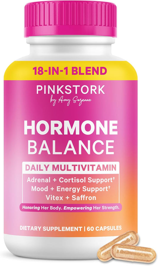 Pink Stork Hormone Balance Multivitamin for Women's, 60 Vegan Capsules – Image 1