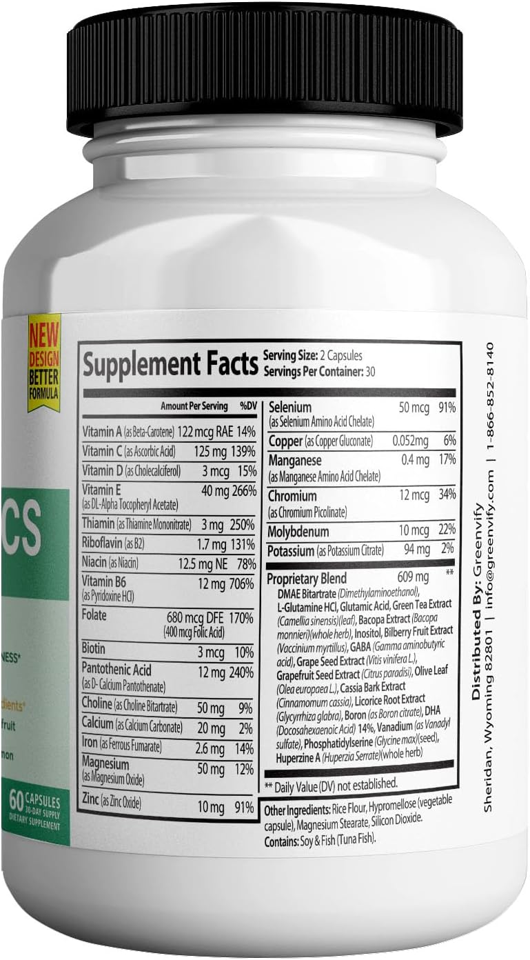 Max – Brain & Focus Support Supplement – – Vitamin C and Magnesium: Vitamin C acts as an antioxidant to shield – Image 2