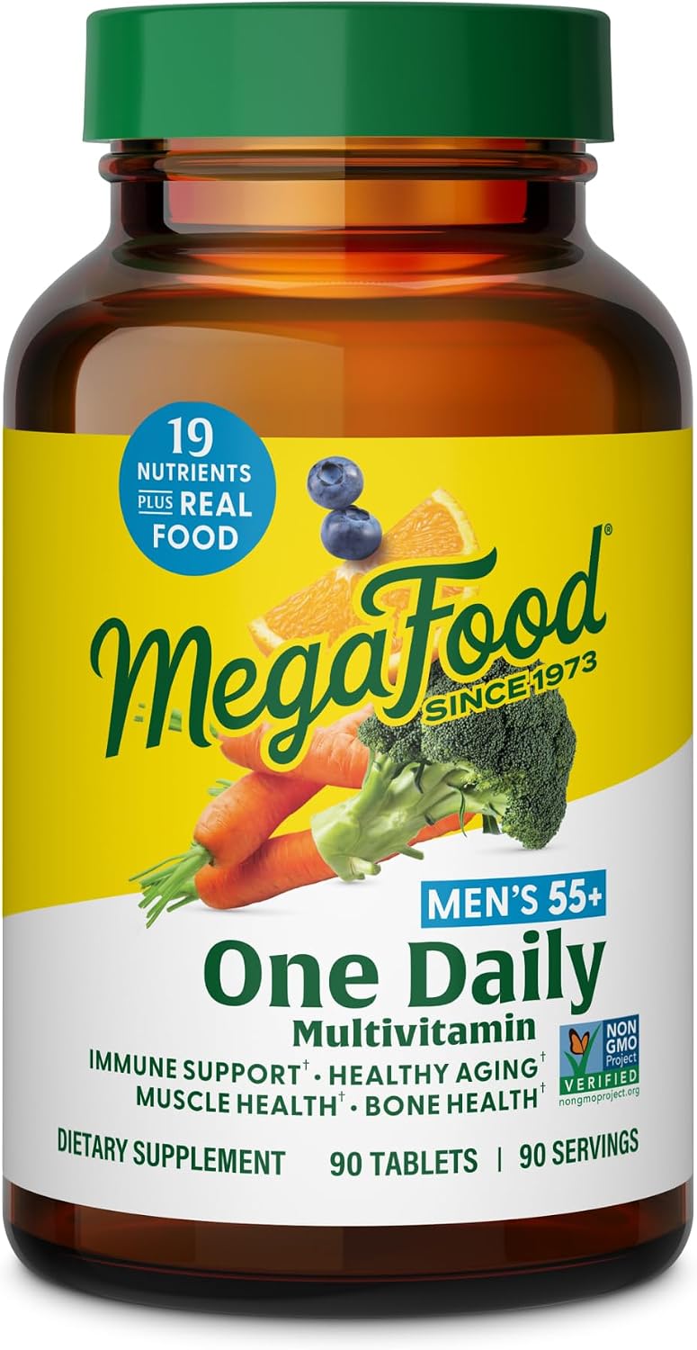 MegaFood Men 55+ One Daily Multivitamin – Methylated B12, Vitamin D3, C & Zinc - görsel 1