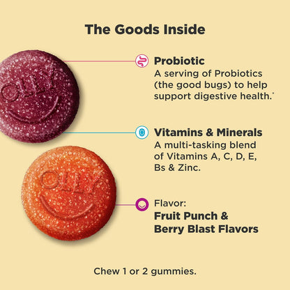 OLLY Kids Multivitamin & Probiotic Gummies - Berry - 70 Pack