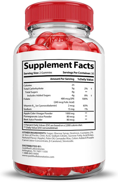 Justified Laboratories Vital Grow XL Gummies – Vegan & Gelatine-Free: Made with pectin, suitable for plant-based – Image 5