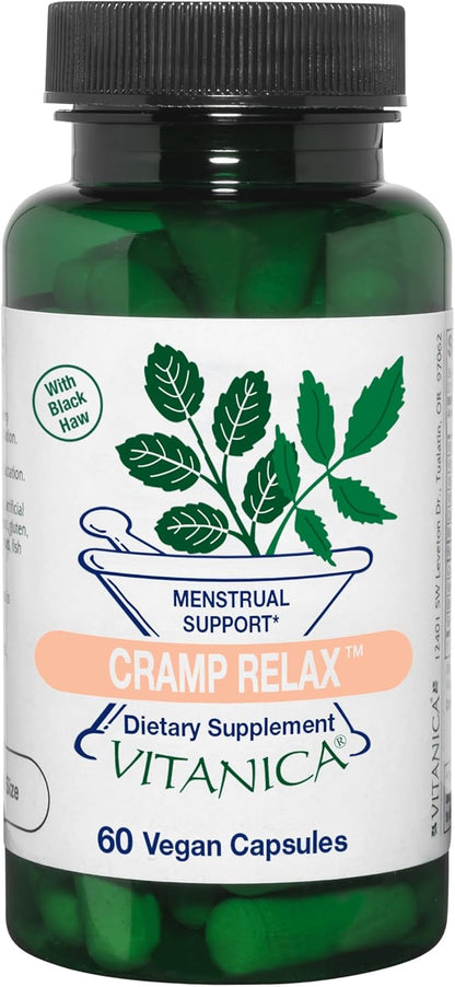Vitanica Cramp Relax, Menstrual Support, Vegan, 60 Capsules