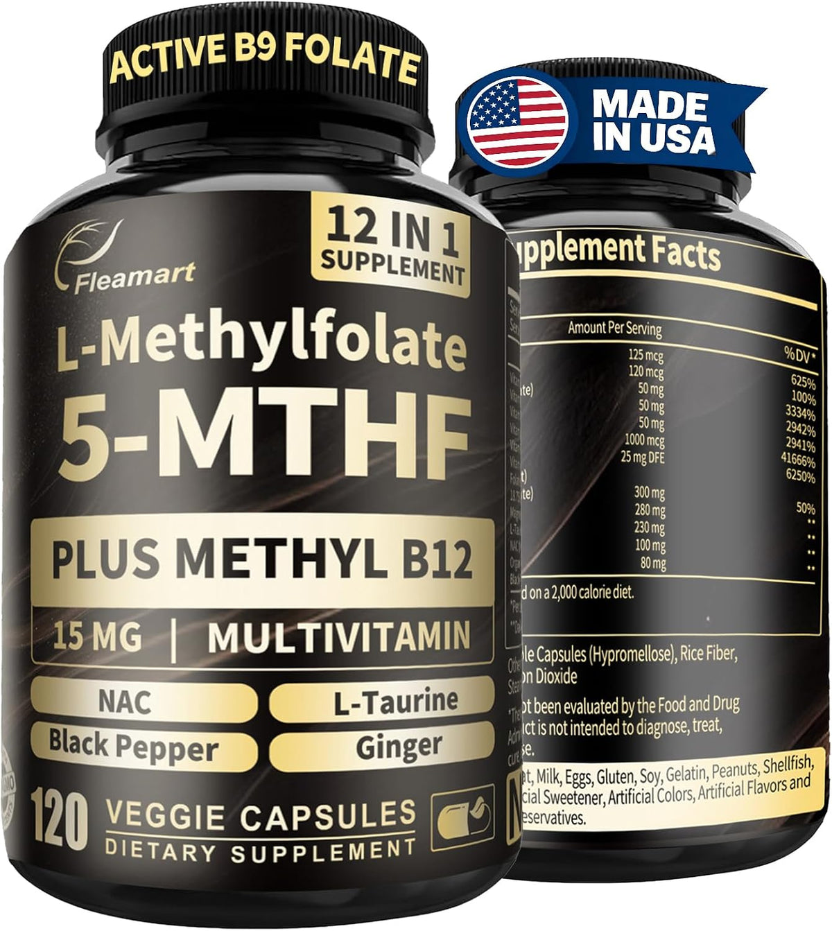 L-Methylfolate 15mg Plus Methyl B12 - – Brain Health: Methylfolate contributes to normal psychological function – Image 1