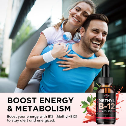 ReviNutra Vitamin B12 Liquid Drops - 5000 – Heart Health: Together with B6 and folate, B12 keeps homocysteine – Image 3