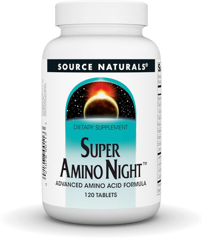 Source Naturals Super Amino Night – Advanced Amino Acid Formula – 120 Tablets