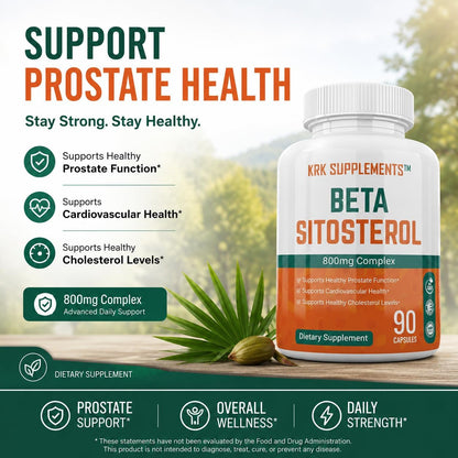 KRK SUPPLEMENTS Beta Sitosterol 800mg Prostate Support - 90 Capsules