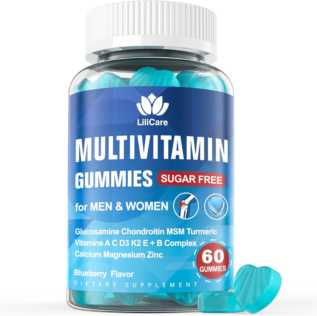 LILICARE Men's & Women's's Sugar-free – Methylated B-Complex: Contains methylcobalamin (B12) and methylfolate to – Image 1