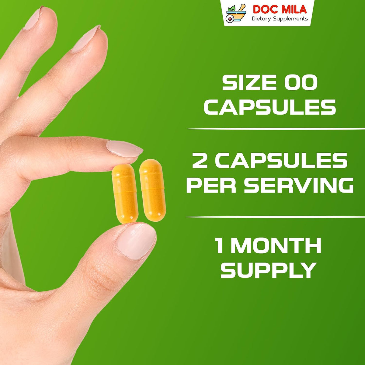 Doc Mila Vitamin B2 Riboflavin 400mg Capsules – Vegan Supplement for Energy & Nervous System Support – 60 Capsules – Image 4