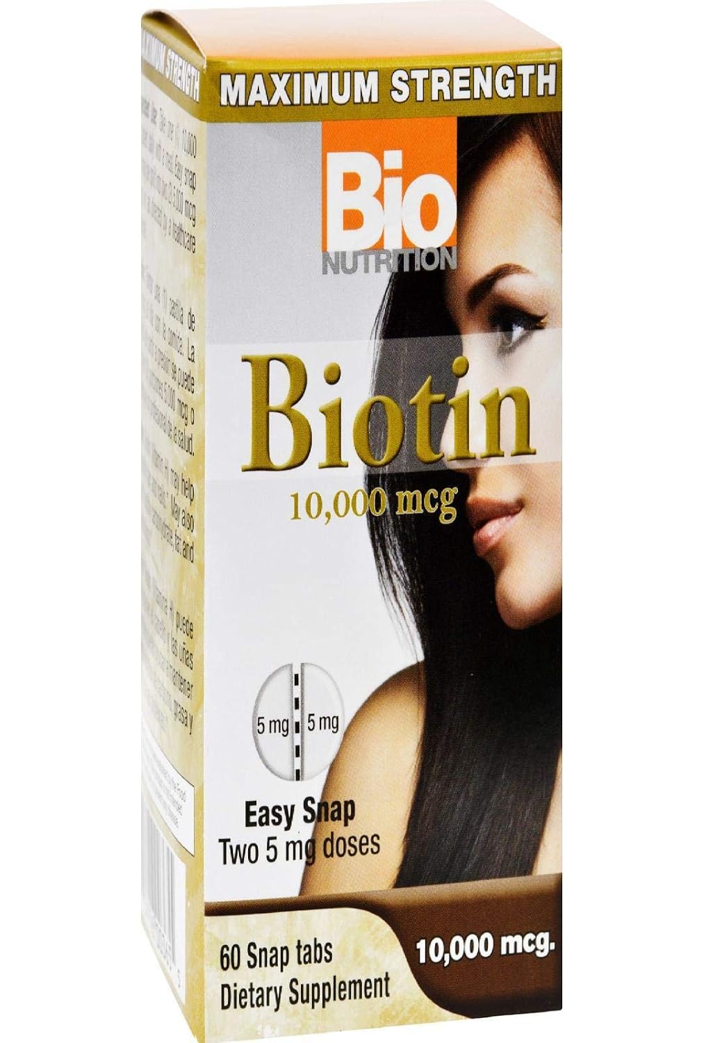 Bio Nutrition Biotin 10,000 mcg, 60 Tablets - görsel 1