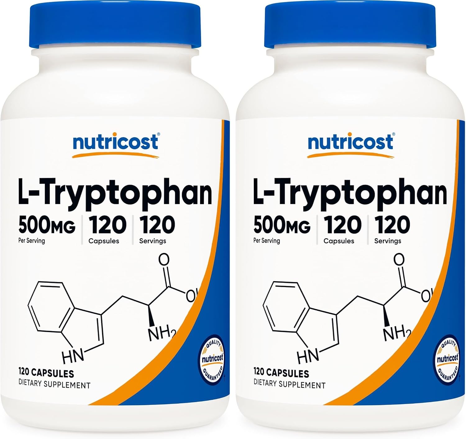 Nutricost L-Tryptophan 500mg, 240 Capsules (2 Bottles of 120) - görsel 10