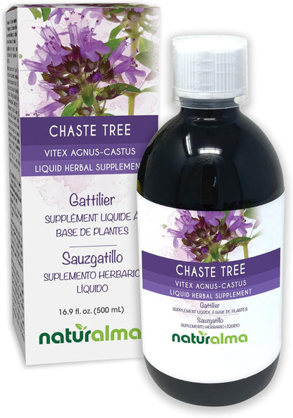Naturalma Chaste Tree (Vitex Agnus-castus) Fruit Alcohol-Free Tincture - 118 ml Liquid Extract Drops