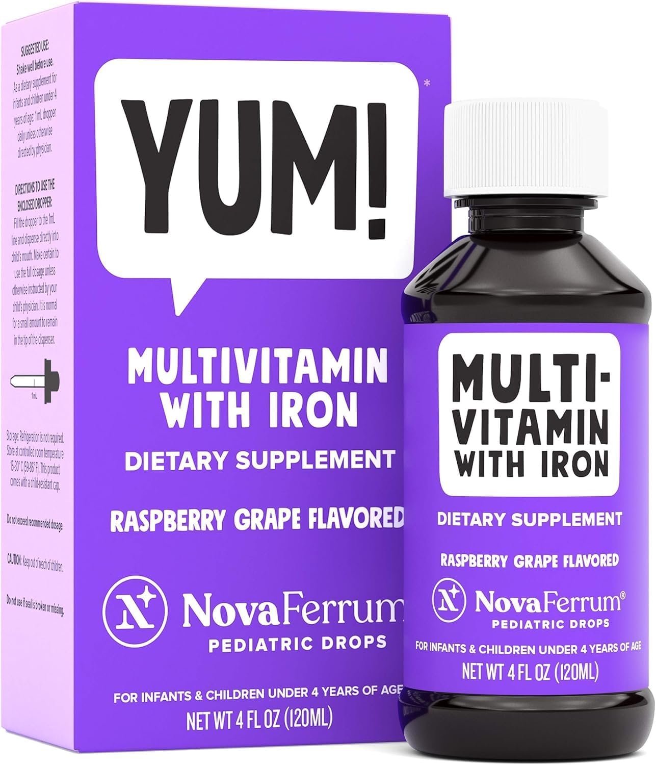 NovaFerrum MMM Multivitamin for Kids, Infants and Toddlers - 2 fl oz (50 mL) - görsel 9