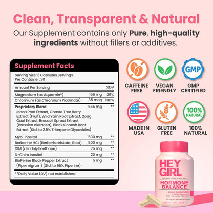 Hey Girl Hormone Balance for Women's - DIM, – Black Cohosh – Widely used to ease menopausal symptoms like hot – Image 5