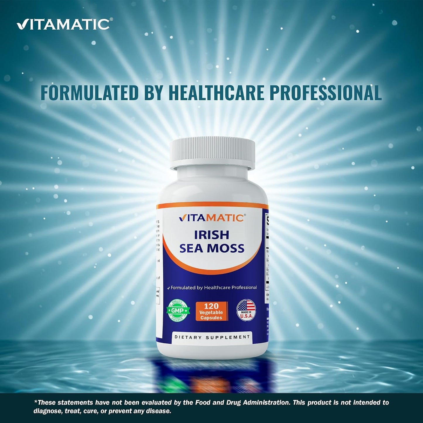Vitamatic Irish Sea Moss – 120 Vegan Capsules with Bladderwrack & Burdock Root - görsel 6